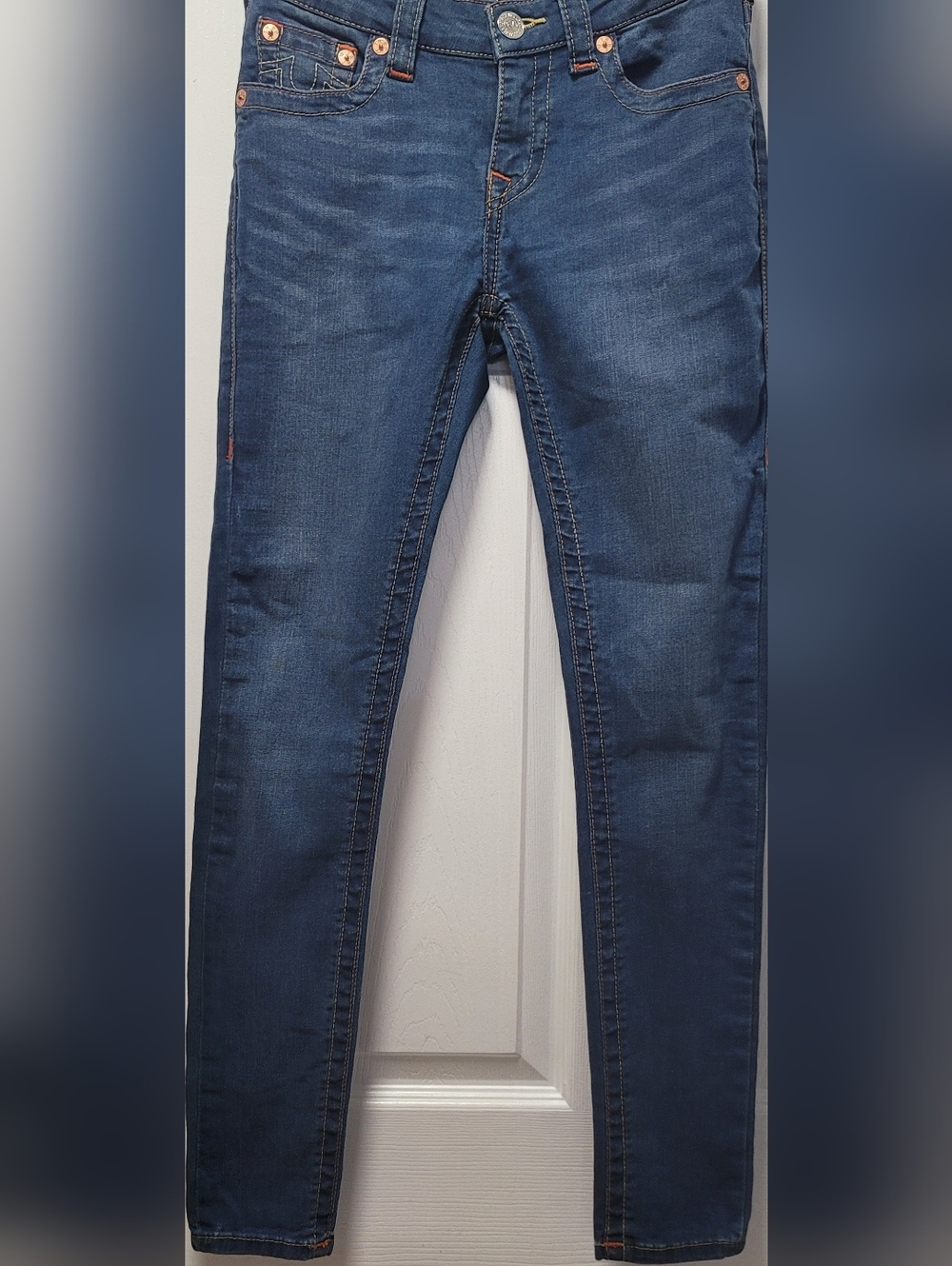 True Religion Jennie Curvy Skinny Jeans Size 26 Dark Wash